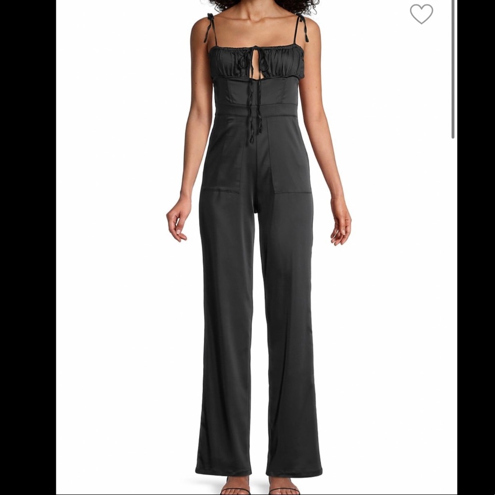 WeWoreWhat Stretch Satin jumpsuit